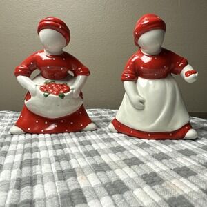 Dept 56 Salt and Pepper Shaker Set LIFE IS JUST A BOWL OF CHERRIES Ceramic EUC